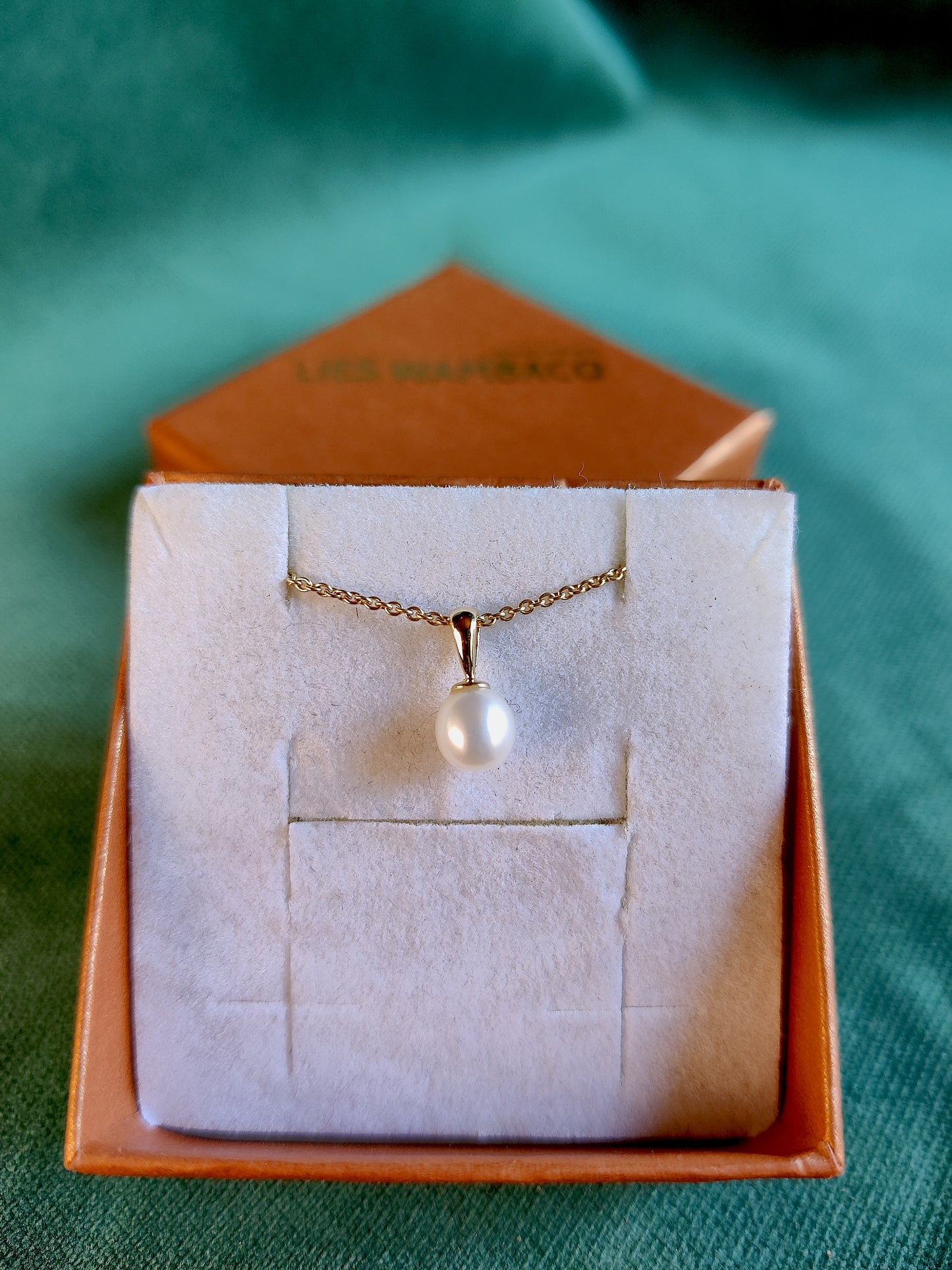 Hanger in 14k geel goud met zoetwater parel - Lori