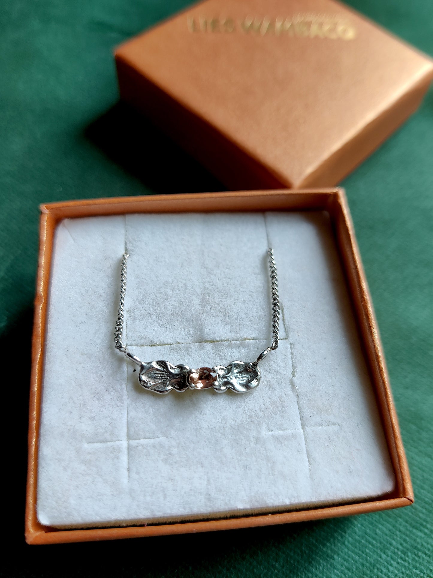 Ketting in zilver met gele topaas: op maat gemaakt
