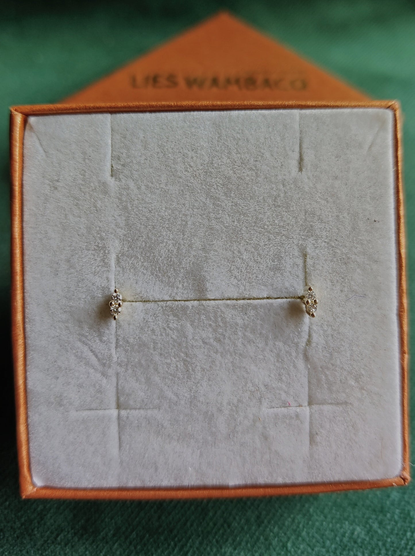 Oorbel in 14k geel goud met diamant - Fea