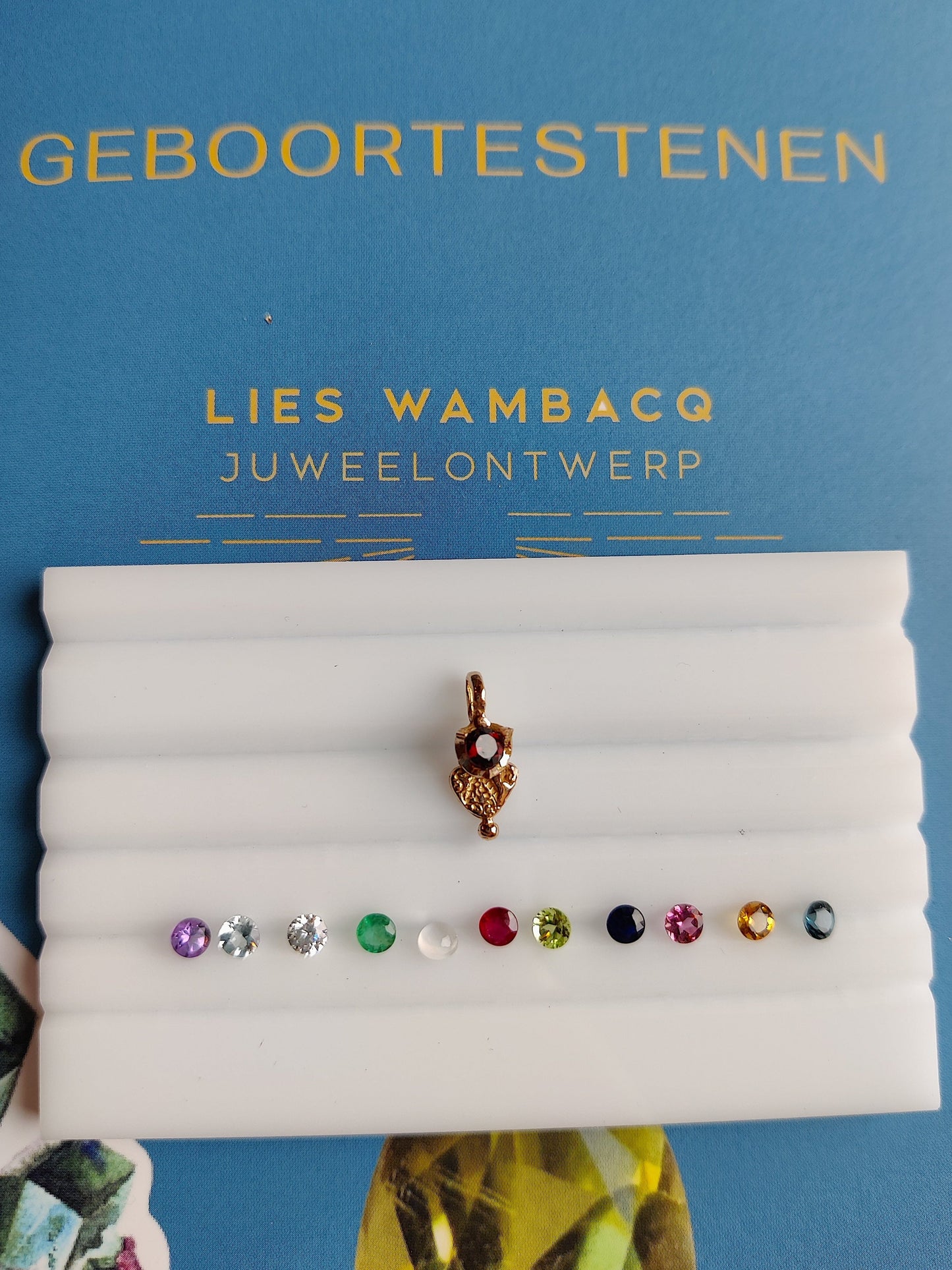 18k rood goud geboortestenen