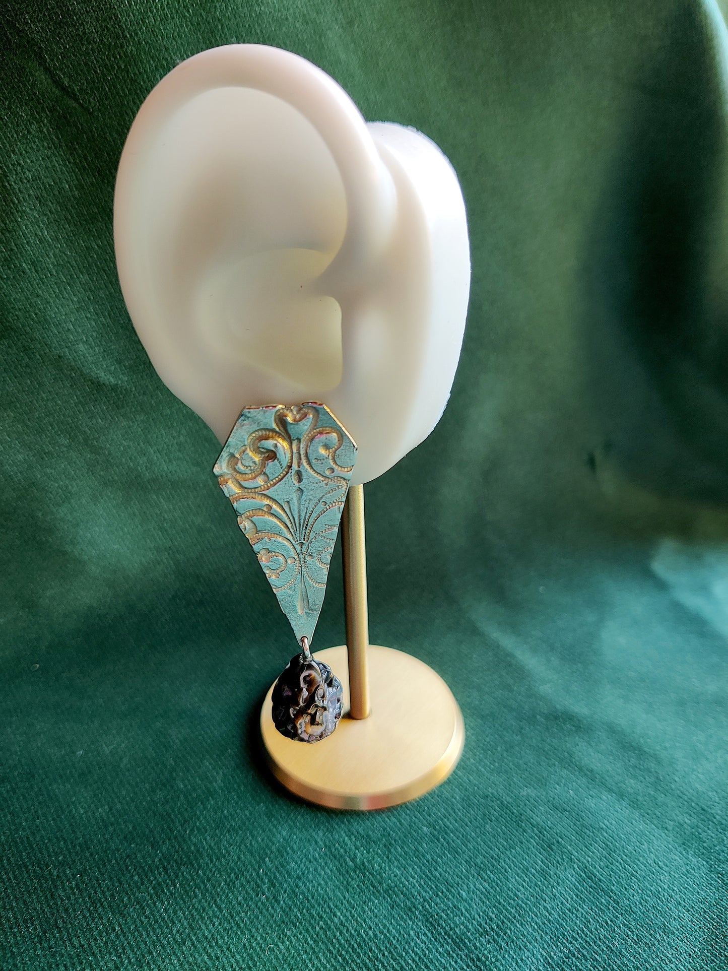 Oorbel in zilver met Parelmoer: Catherine