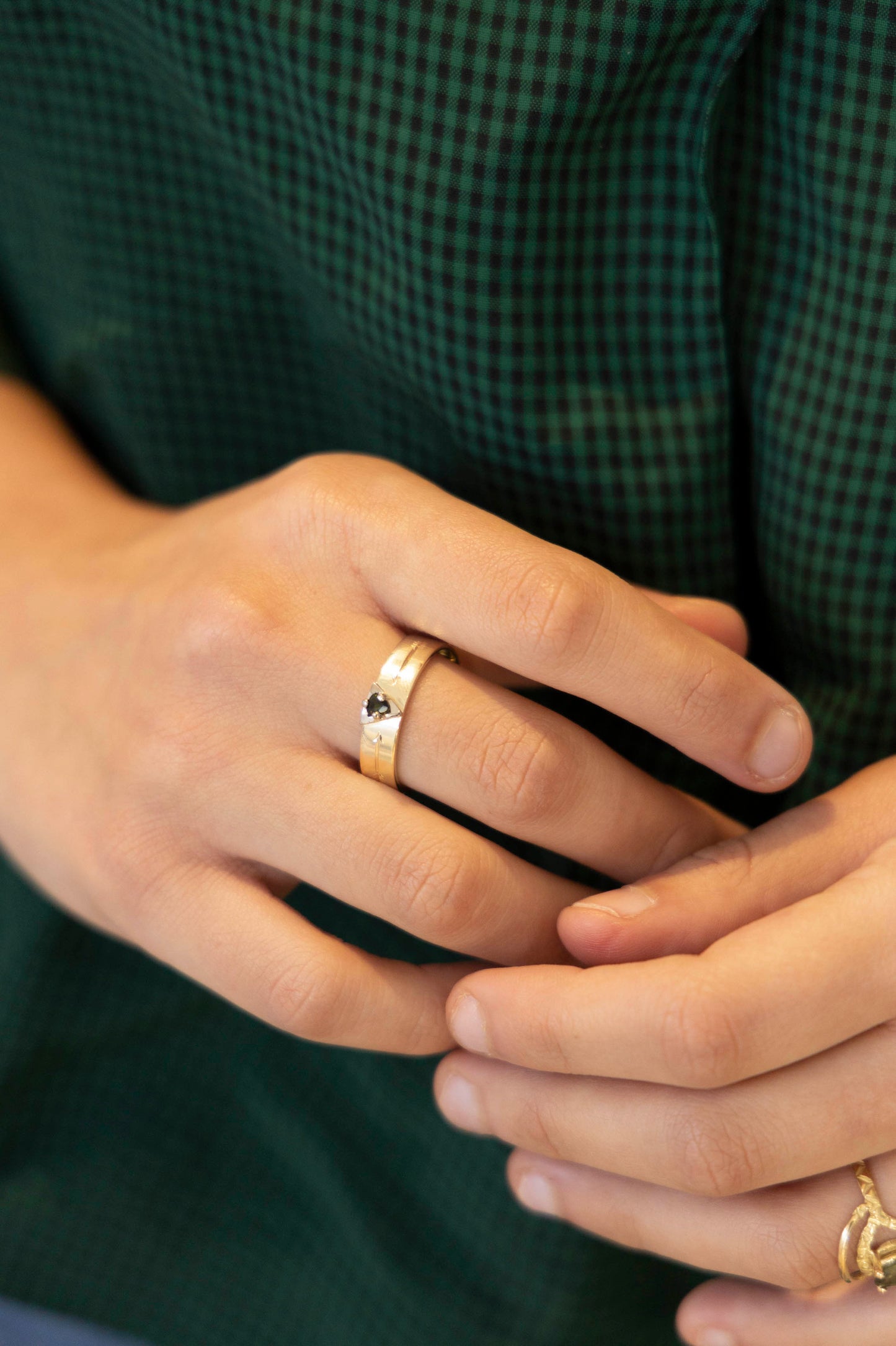 Ring in 14k geel goud met toermalijn: Cupido
