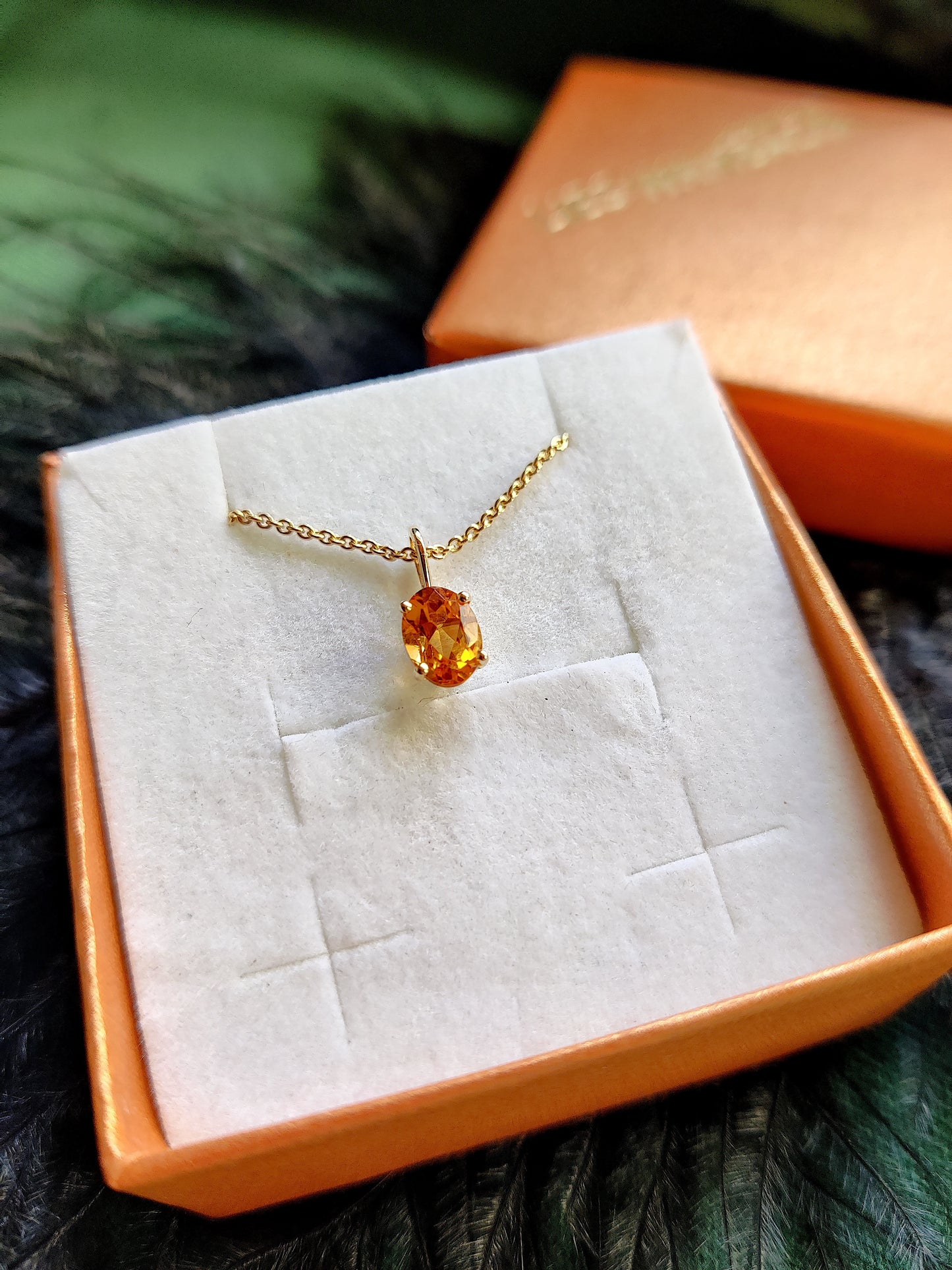 Hanger in 14k geel goud met citrine - Nova