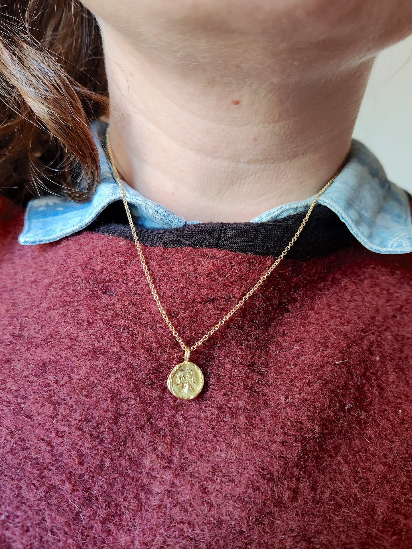 Hanger in 18K geel goud - Libra