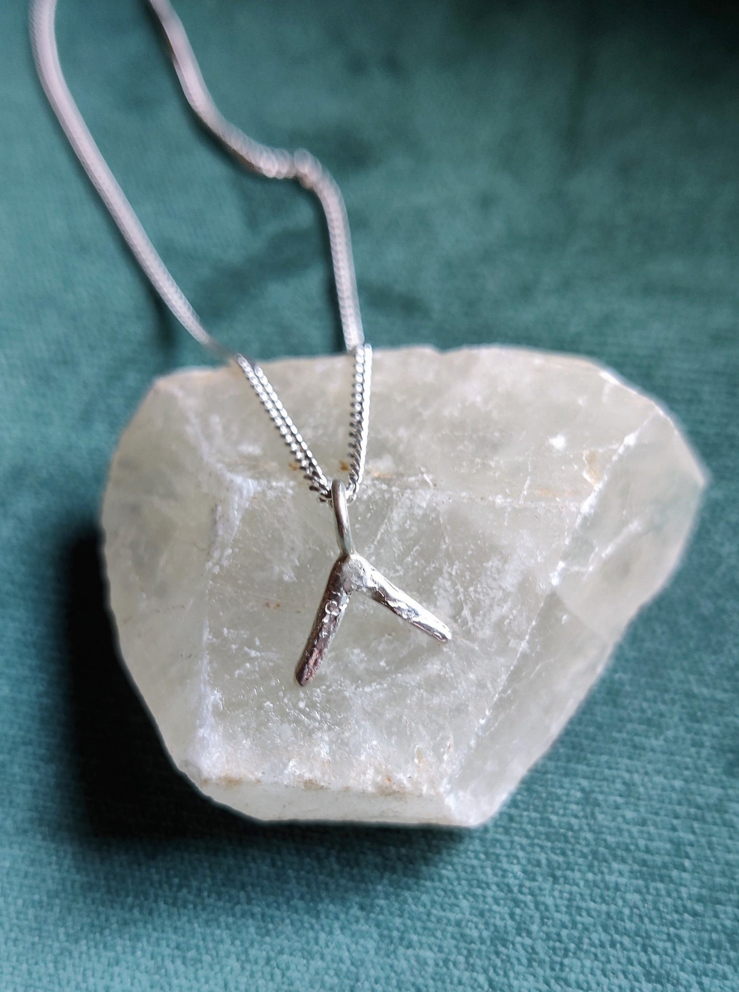 Ketting in zilver met wensbeen - Vera
