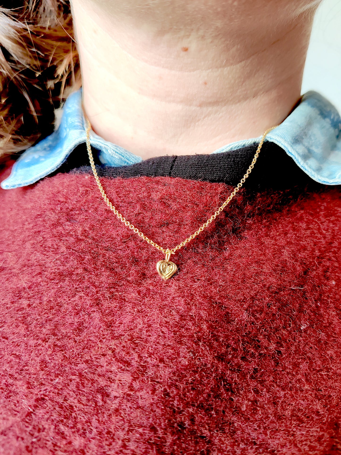 Hanger in goud: Hartje