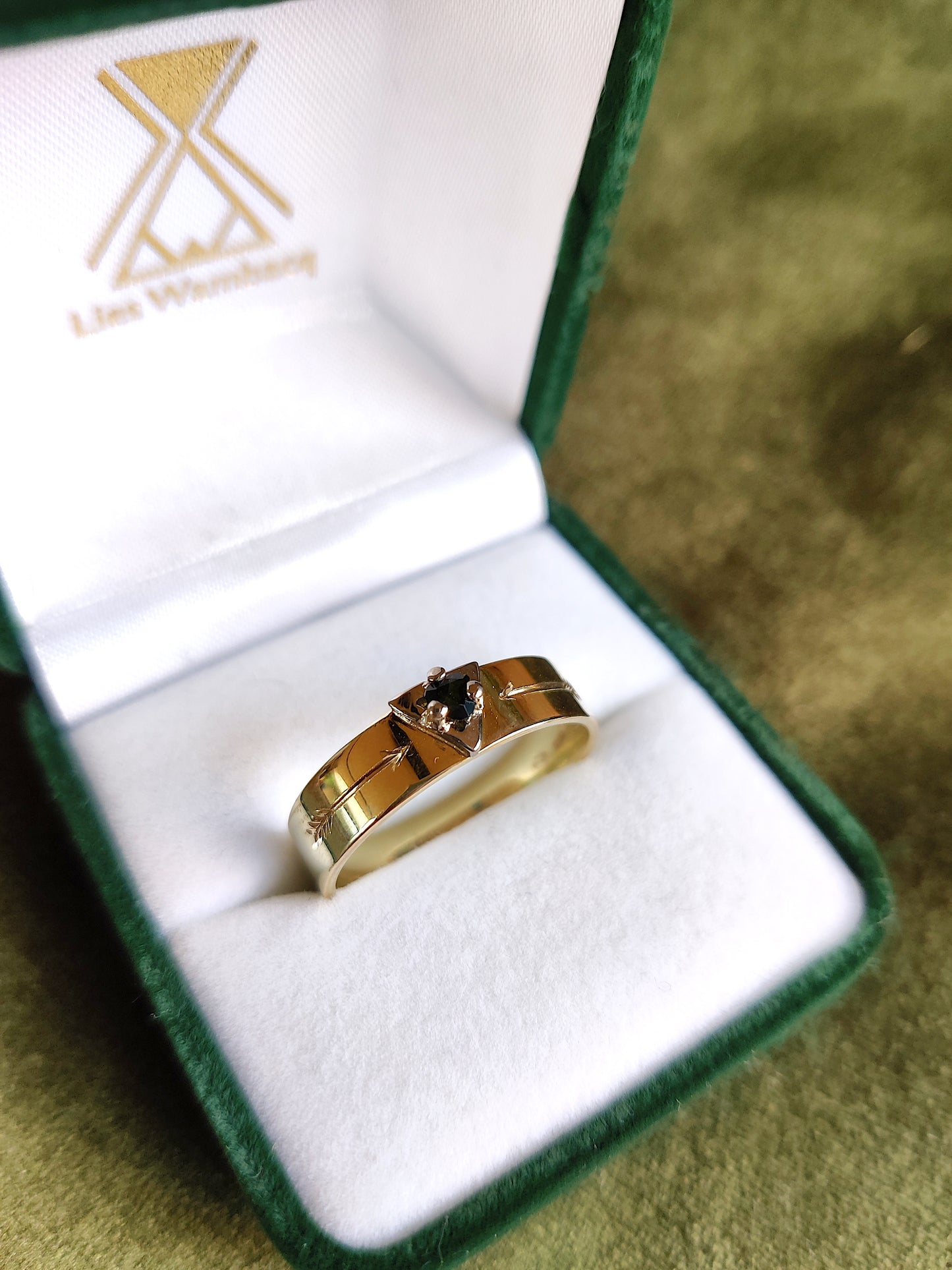 Ring in 14k geel goud met toermalijn: Cupido