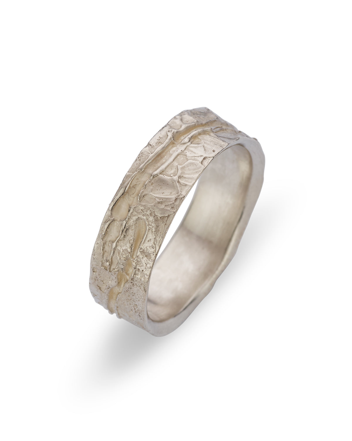 Trouwring 18k wit goud: Odin en Frigg