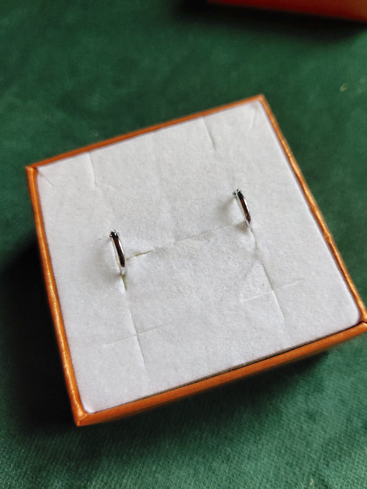 Oorbel in 14k wit goud - Ringie 1 paar