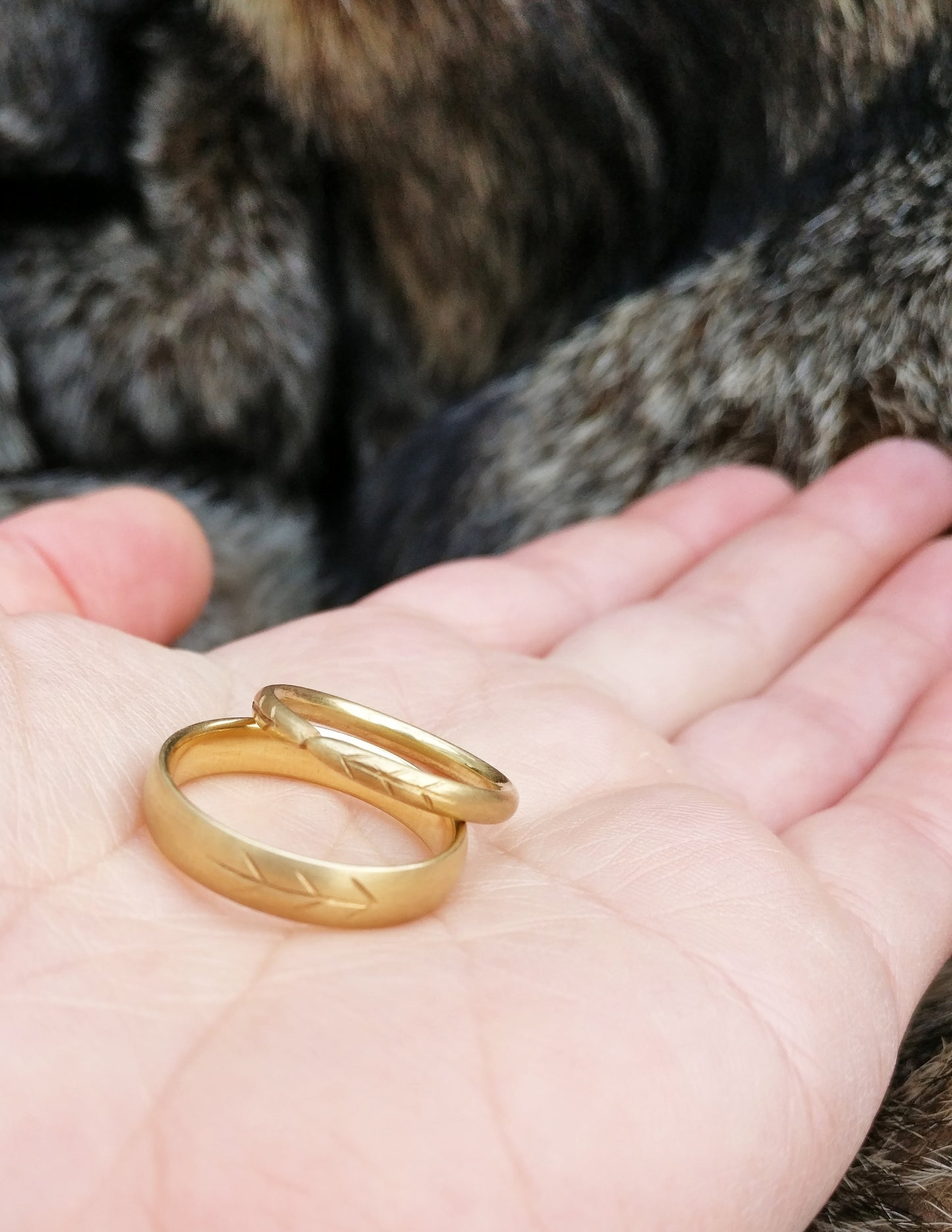 Trouwringen in 18k geel goud: Romeo en Julia