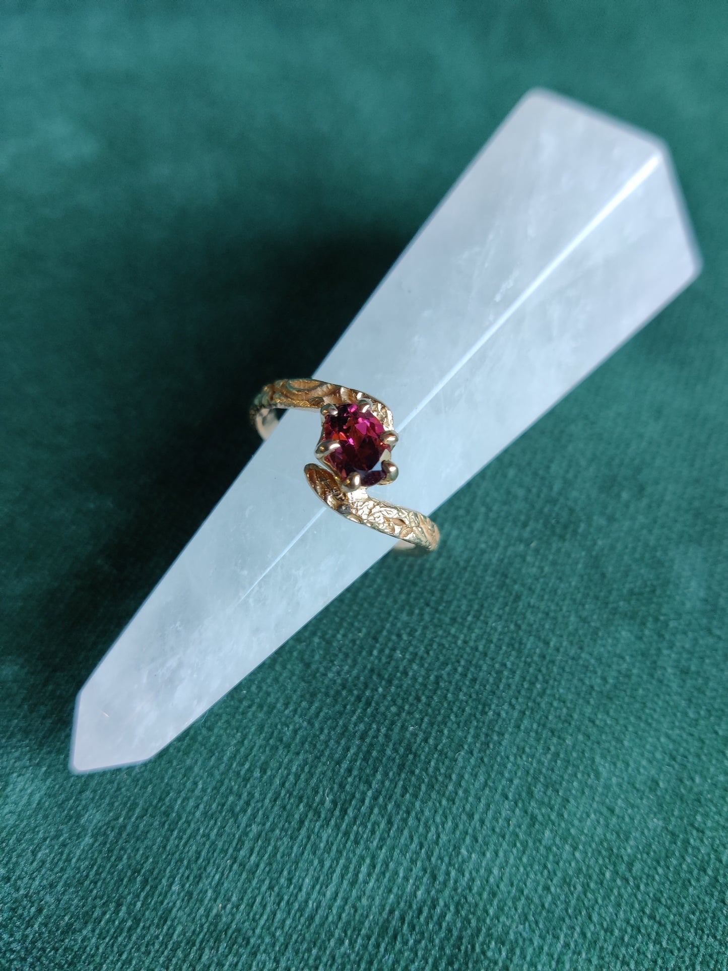 Ring in 18K rosé goud met roze toermalijn: Riene