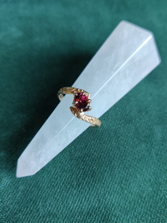 Ring in 18K rosé goud met roze toermalijn: Riene