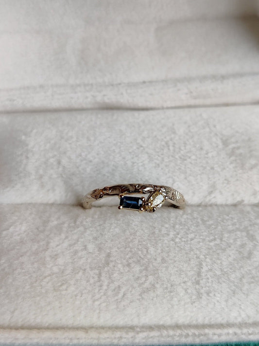Toi et moi ring in wit goud met diamant