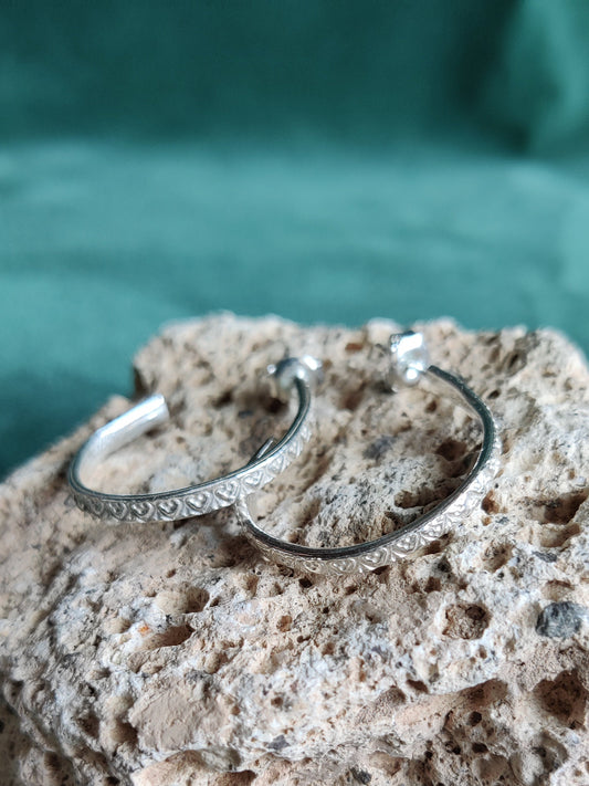 Oorbellen hoops in zilver - Verona