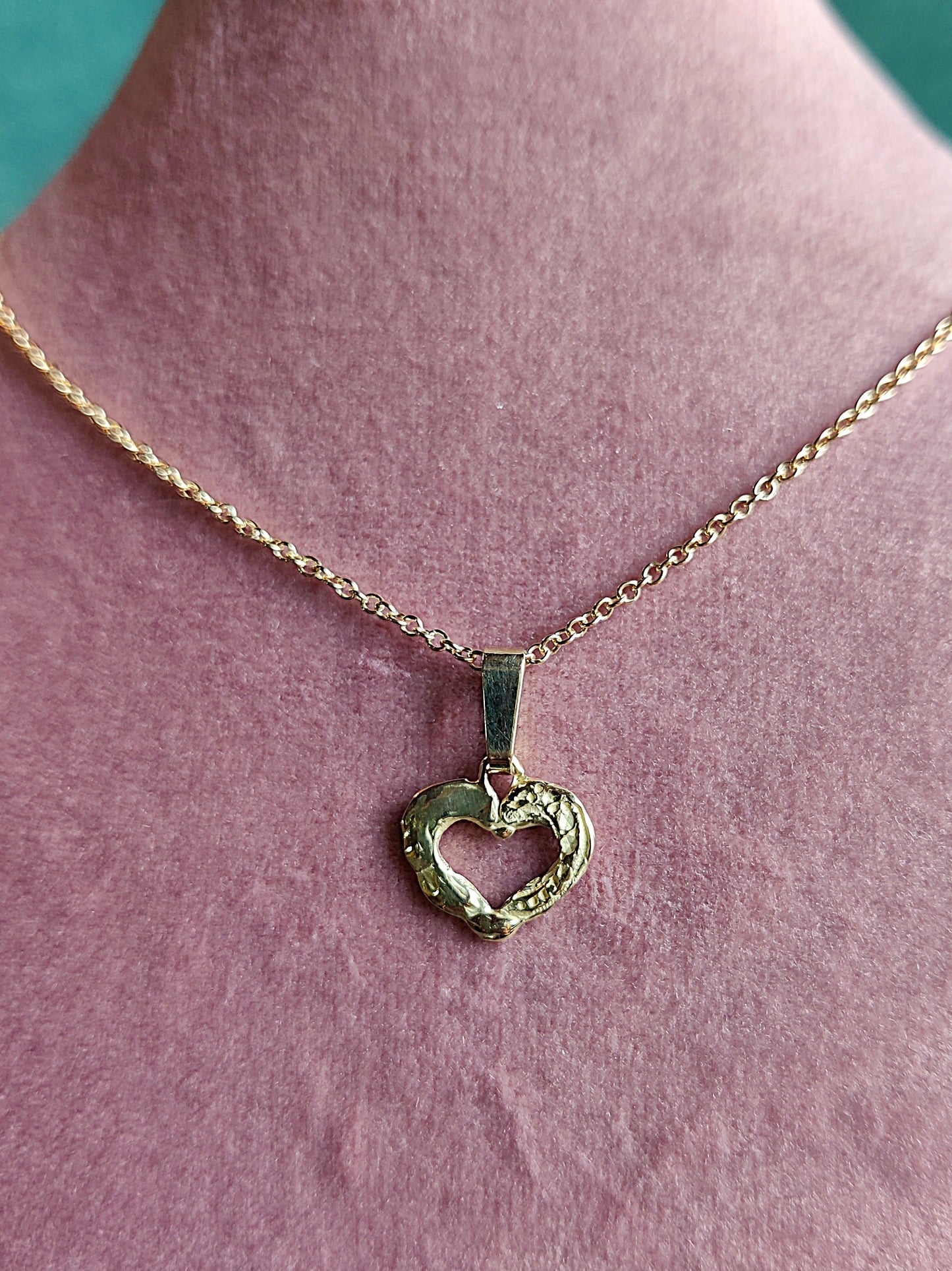 Hanger hartje in goud: Valentine