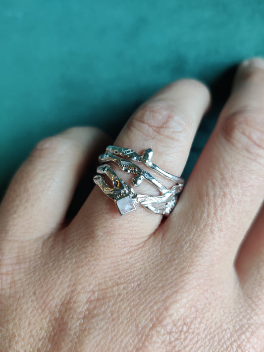 Ring in zilver met maansteen: Loena