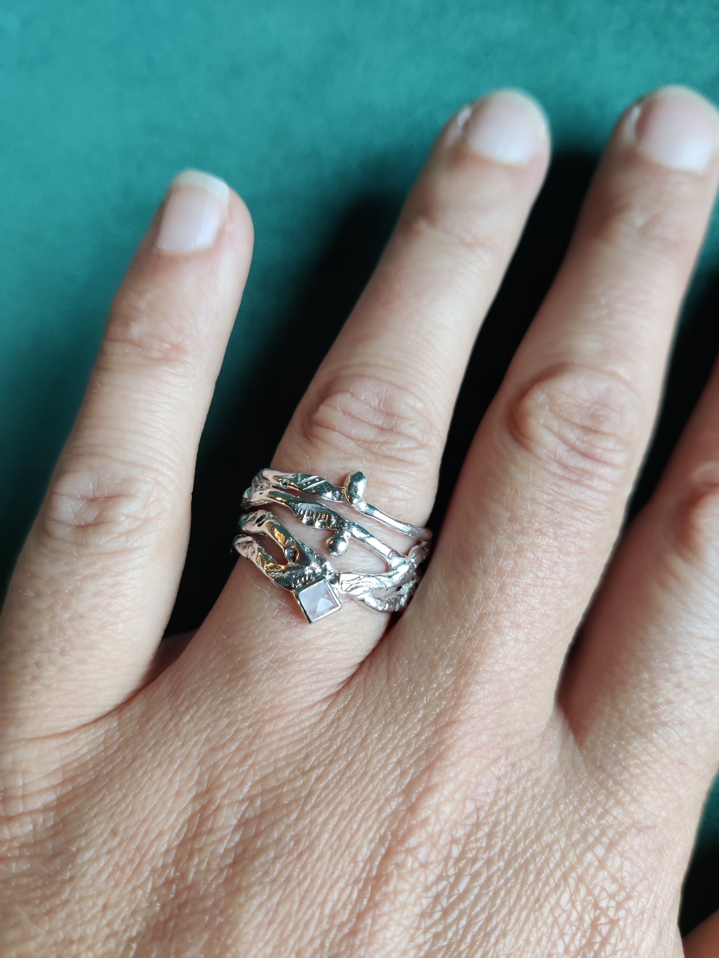 Ring in zilver met maansteen: Loena