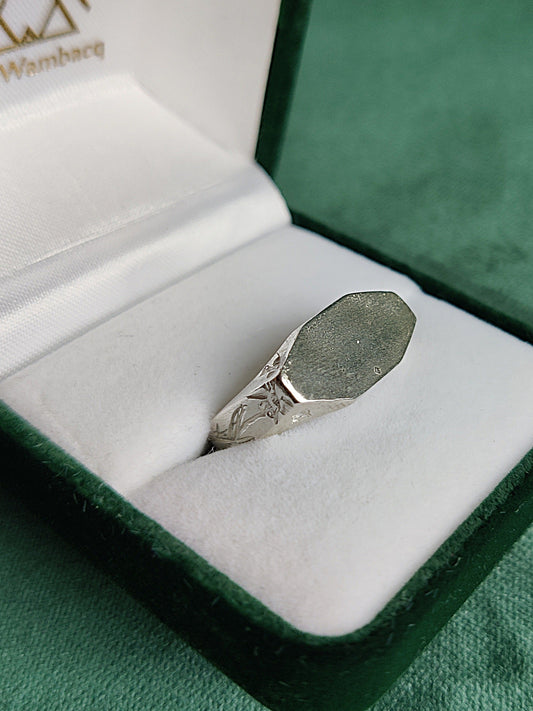 zegelring zilver bloem Leuven Vlaams-Brabant mannenring
