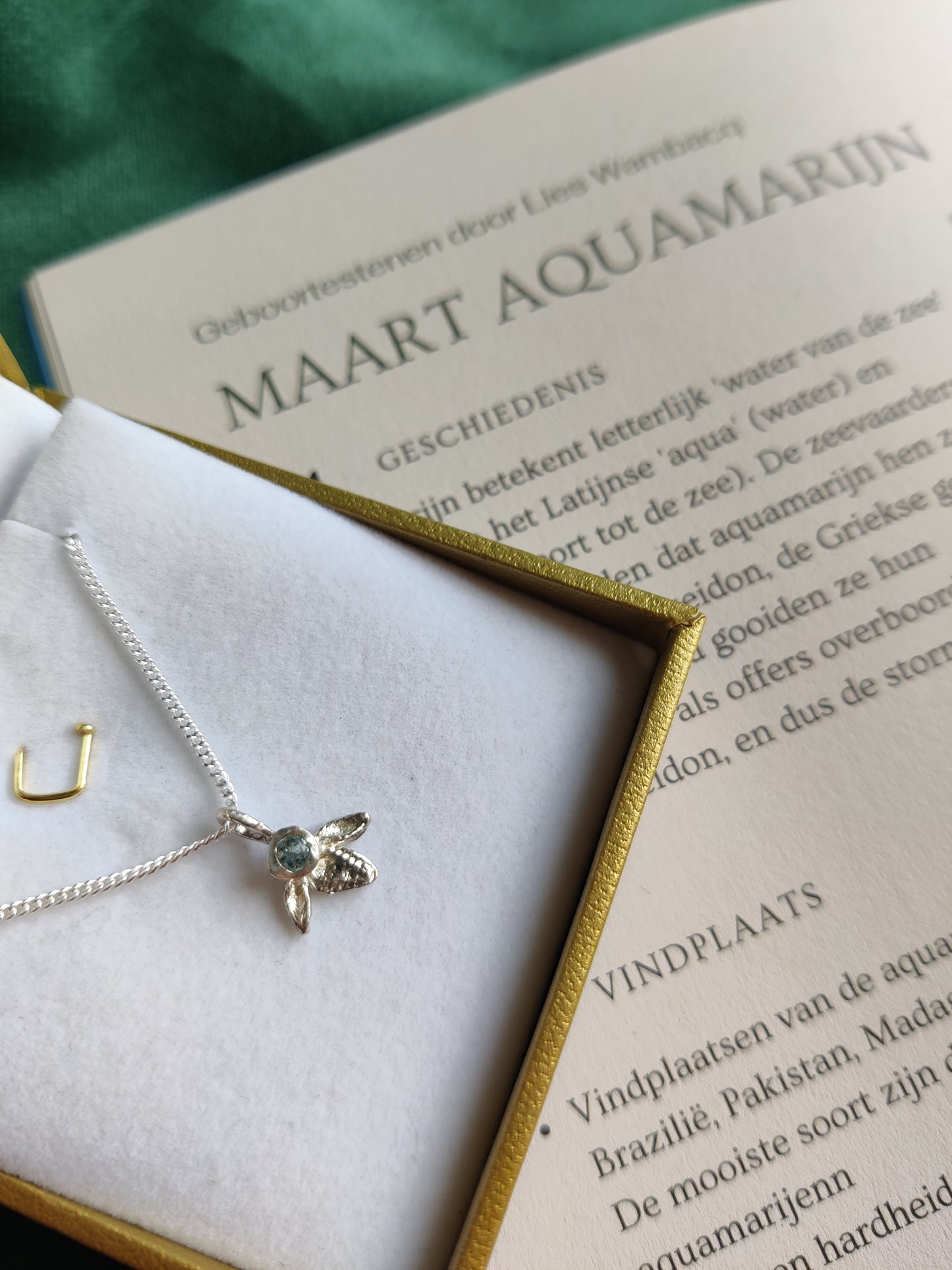 Hanger en ketting in zilver met geboortesteen - Ivy (alle maanden)