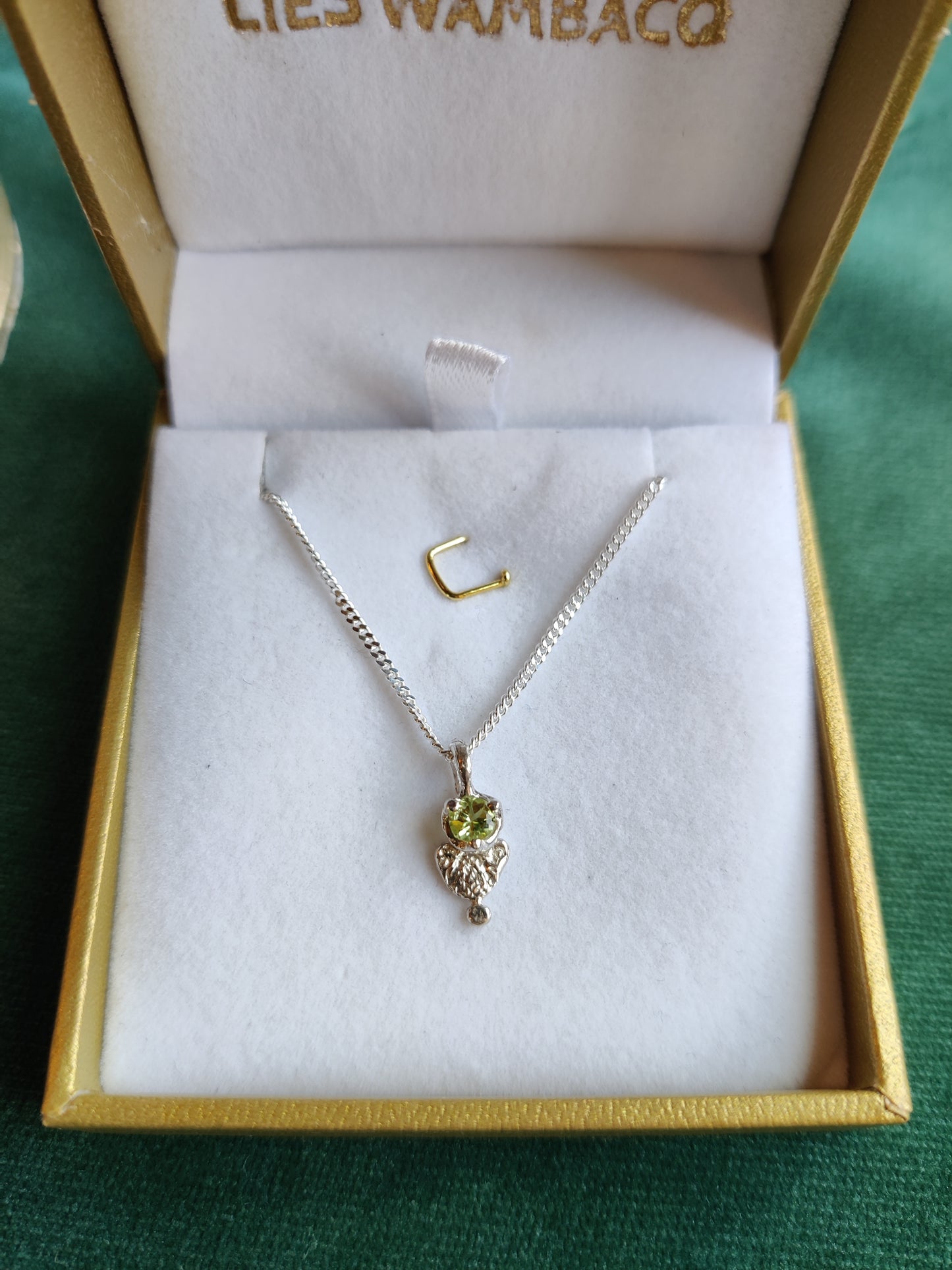 Hanger en ketting in zilver met geboortesteen - Love (alle maanden)