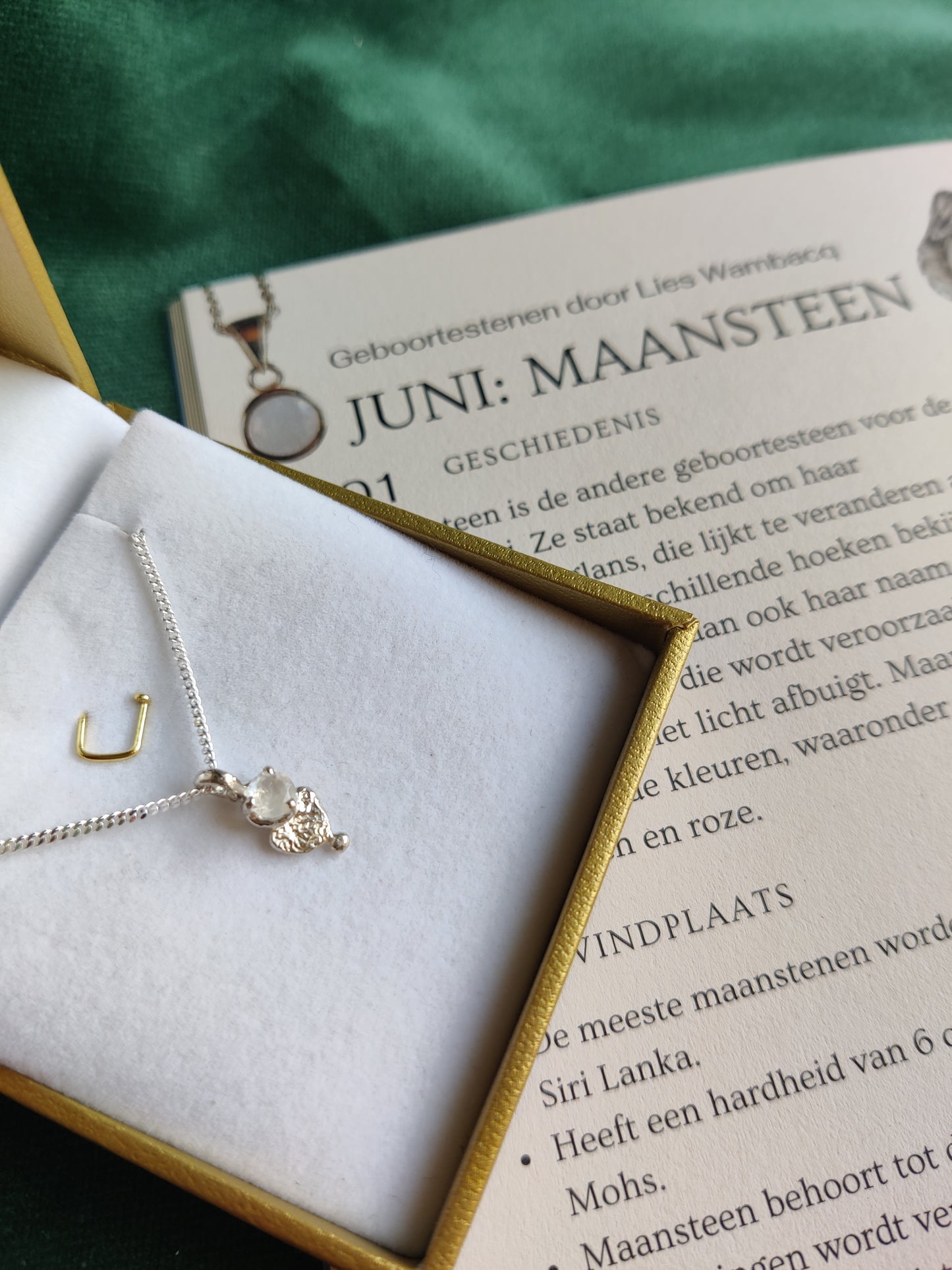 Hanger en ketting in zilver met geboortesteen - Love (alle maanden)