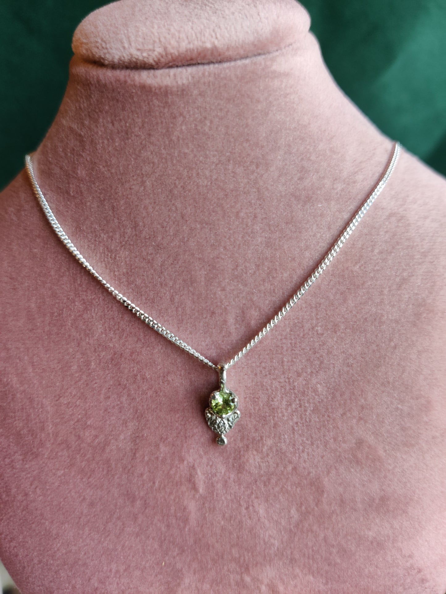 Hanger en ketting in zilver met geboortesteen - Love (alle maanden)