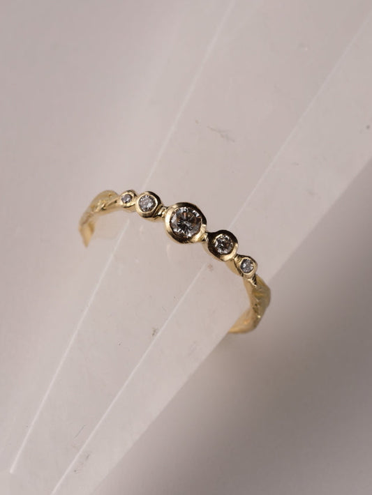 geel goud 18k ring verlovingsring diamanten Leuven Vlaams-Brabant