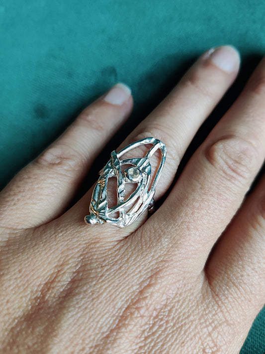 Ring in zilver met Labradoriet: Margrit