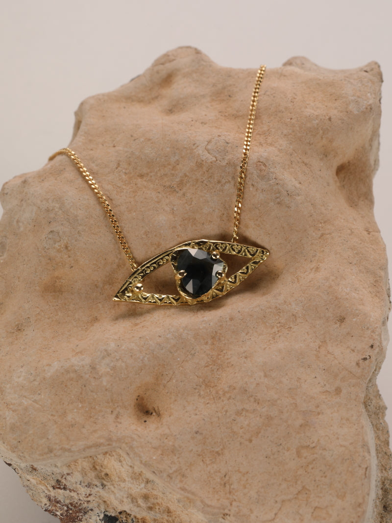 Hanger in 18K geel goud met saffier: Jutte