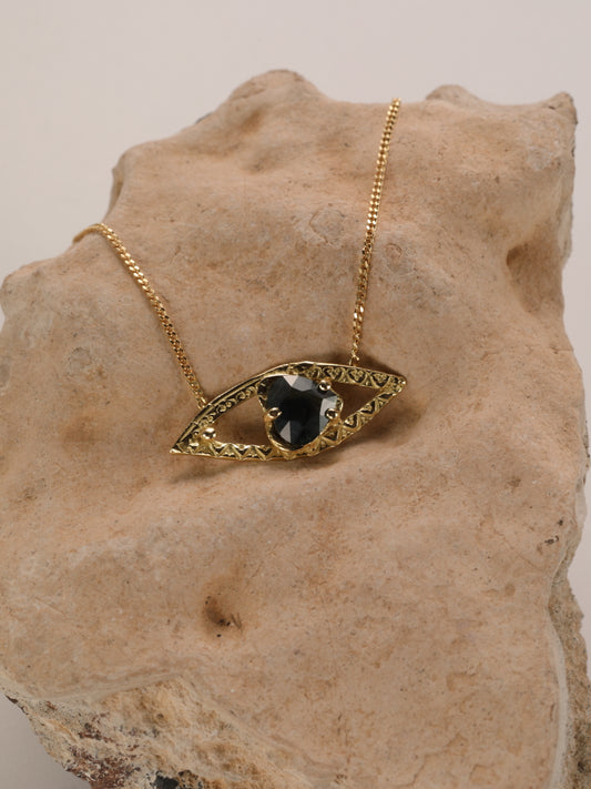 Hanger in 18K geel goud met saffier: Jutte