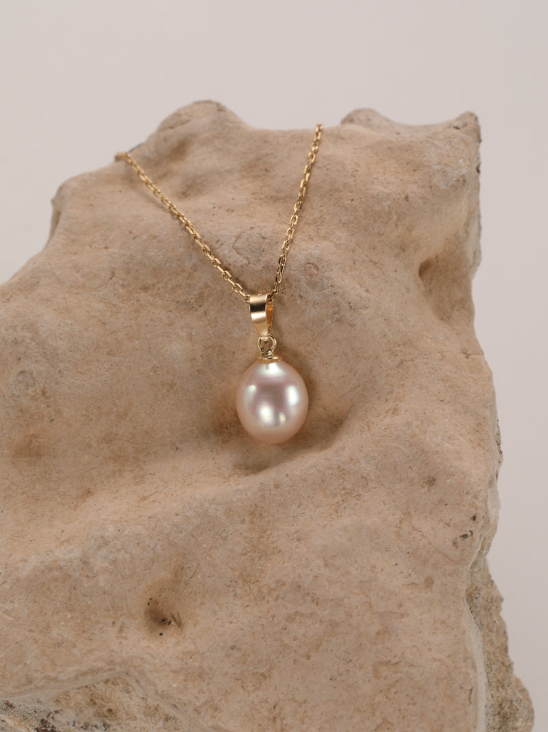 Hanger in 18k geel goud met zoetwater parel - Alba