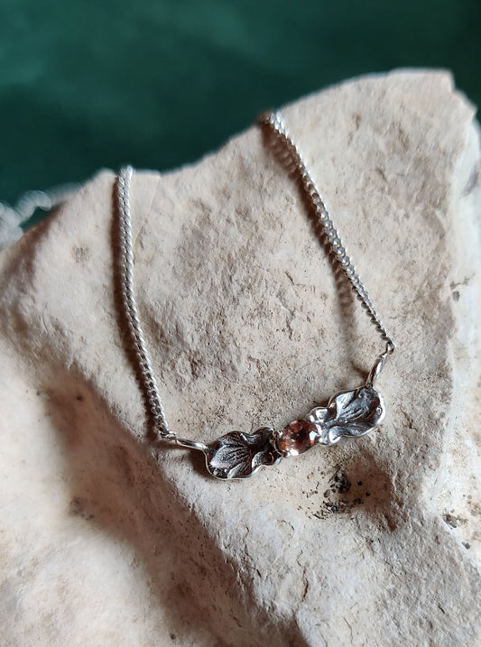 Ketting in zilver met gele topaas: op maat gemaakt