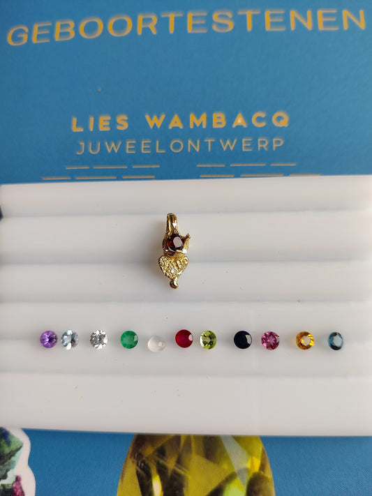 hartje hanger met geboortesteen