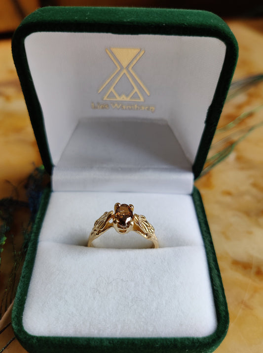 Ring in 18k geel goud met diamant: Op maat gemaakt
