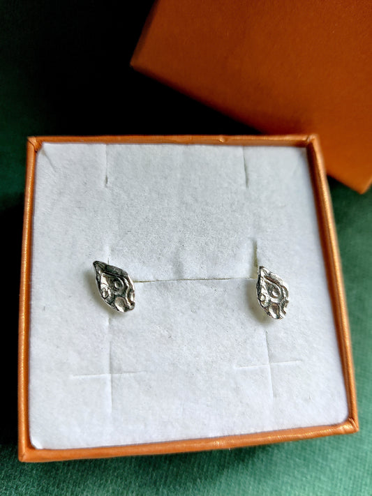 Oorbel in zilver - Bella blaadje
